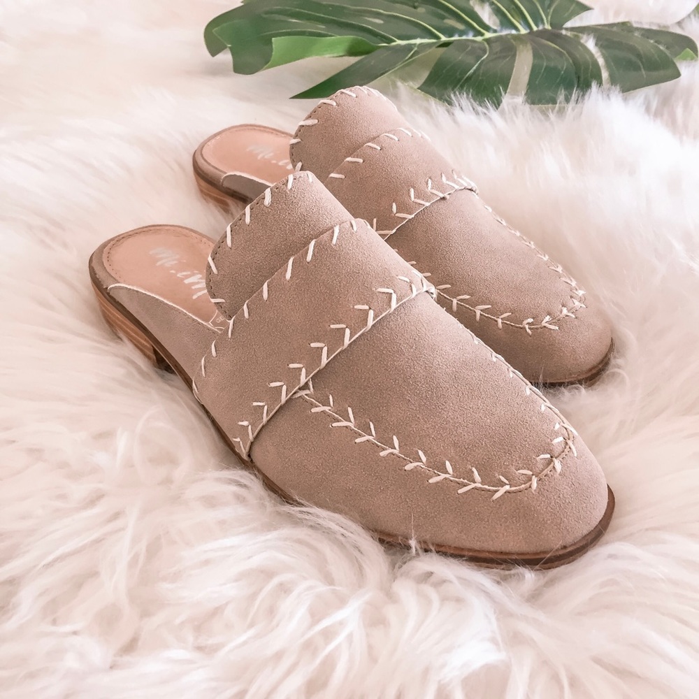 ❗️Last One size 8❗️Boat Stitched Loafer Nude Mule
